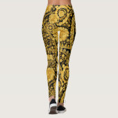 Versace Barocco MRHNVRL ontwerp patroon. barok Leggings (Achterkant)