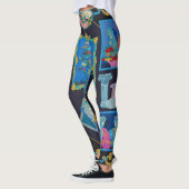 Versace picasso Collectie patroon Leggings (Links)