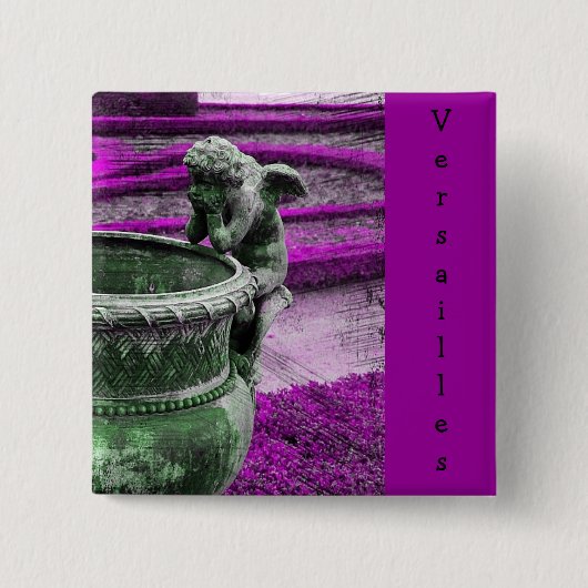 Versailles Angel Grunge Vierkante Button 5,1 Cm (Voorkant)