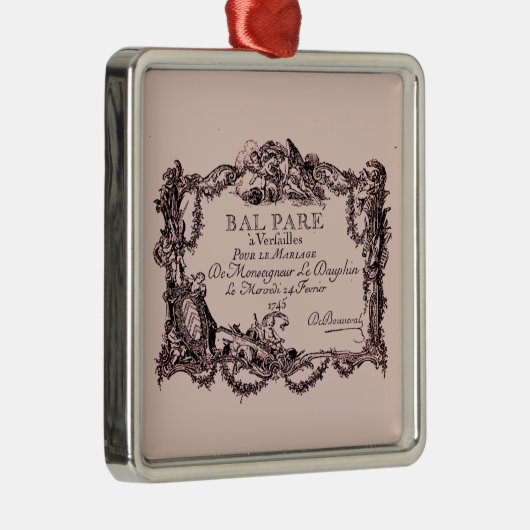 Versailles - barok - deco noble Wedding bruilding Metalen Ornament (Rechts)