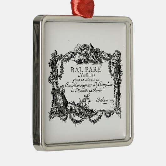 Versailles – baroque – deco noble Wedding marriage Metalen Ornament (Rechts)