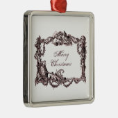 Versailles baroque Merry Kerstmis Weihnachten Metalen Ornament (Rechts)