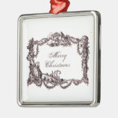 Versailles baroque Merry Kerstmis Weihnachten Metalen Ornament (Links)