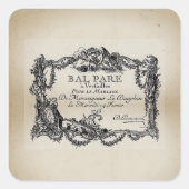 Versailles – baroque – shabby chic vierkante sticker (Voorkant)