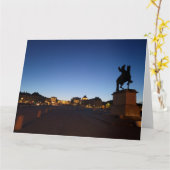 Versailles bij zonsondergang gevouwen Wenskaart Kaart (Gele Bloem)