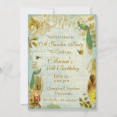 Versailles Butterfly Garden Invitations Kaart (Achterkant)