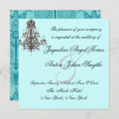 Versailles Chandelier Wedding Invitations Kaart (Voorkant / Achterkant)