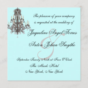 Versailles Chandelier Wedding Invitations Kaart