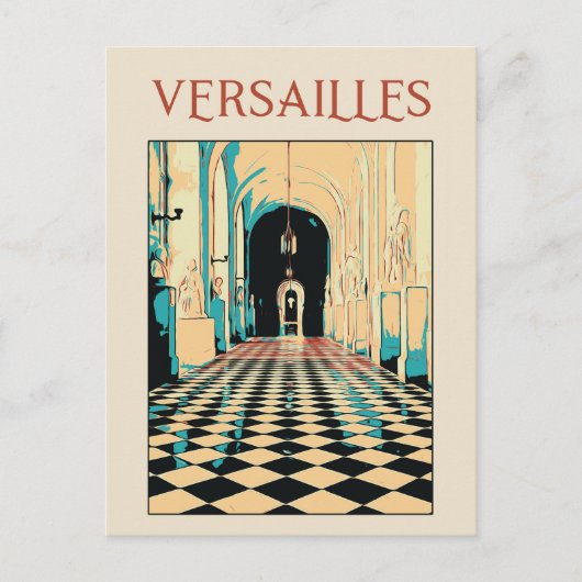 Versailles château afbeelding Frans Briefkaart (Voorkant)