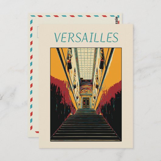 Versailles château afbeelding Frans Briefkaart (Voorkant / Achterkant)