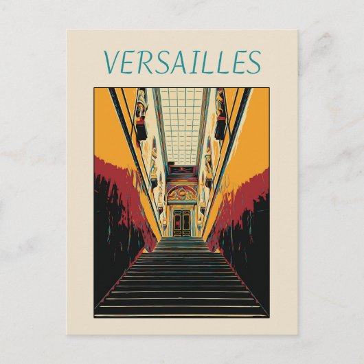 Versailles château afbeelding Frans Briefkaart (Voorkant)