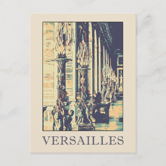 Versailles château afbeelding Frans Briefkaart (Voorkant)