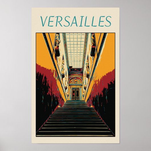 Versailles château afbeelding Frans Briefkaart Poster (Voorkant)