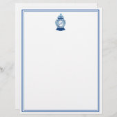 Versailles Chinoiserie Ginger Jar Monogram A Briefhoofd (Voorkant / Achterkant)