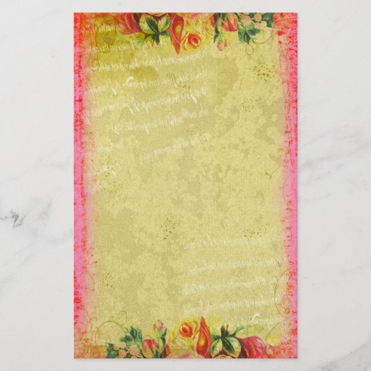 Versailles Collectie Rozen Stationery Briefpapier (Voorkant)