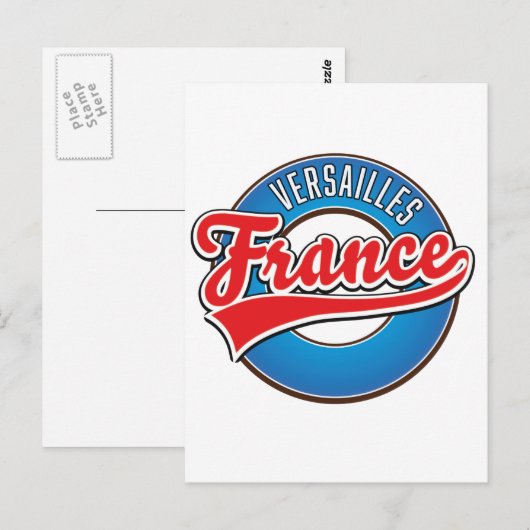 Versailles France logo Briefkaart (Voorkant / Achterkant)