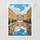 Versailles Frankrijk Kunst vintage reisillustratie Briefkaart (Voorkant)