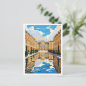Versailles Frankrijk Kunst vintage reisillustratie Briefkaart (Staand voorkant)