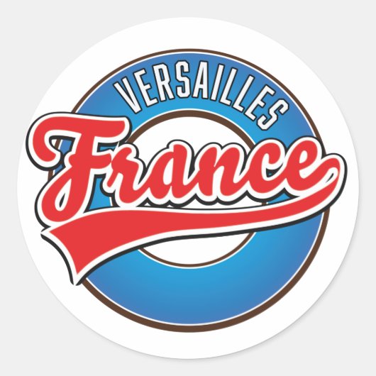 Versailles Frankrijk logo Knop Ronde Sticker (Voorkant)