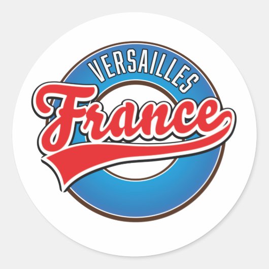 Versailles Frankrijk logo Sleutelhanger Ronde Sticker (Voorkant)