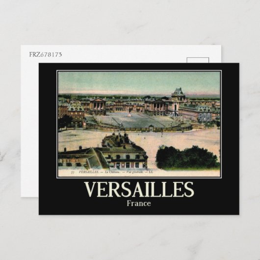 Versailles, Frankrijk, Vintage Briefkaart (Voorkant / Achterkant)