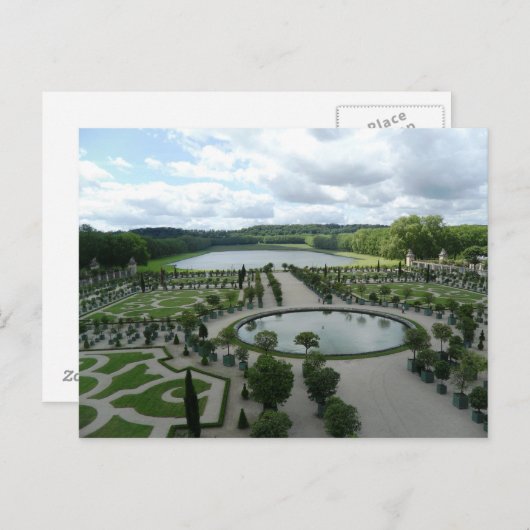 Versailles Gardens Pools Orangerie Frankrijk Brief Briefkaart (Voorkant / Achterkant)