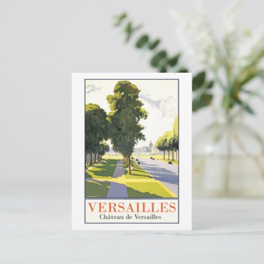 Versailles, het park en het kasteel briefkaart (Staand voorkant)