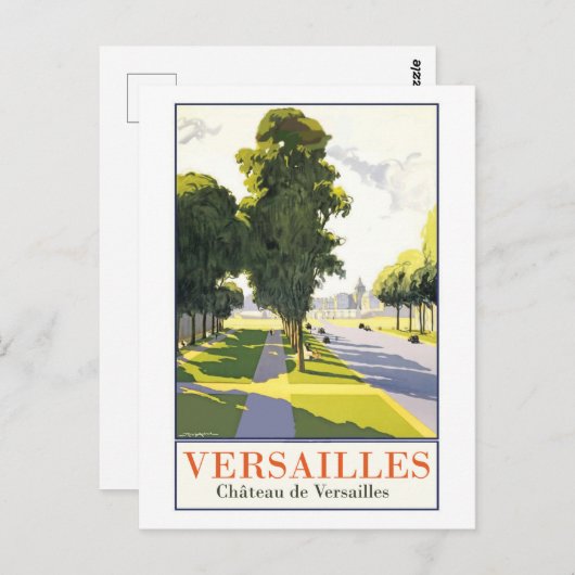 Versailles, het park en het kasteel briefkaart (Voorkant / Achterkant)
