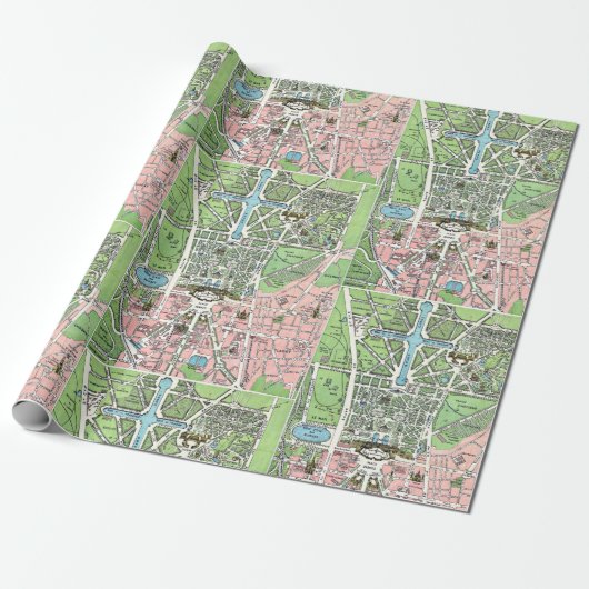 Versailles Map Cadeaupapier (Uitgerold)