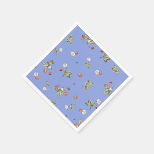 Versailles Maries Aardbeien Servetten Frans Blauw (Hoek)