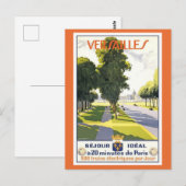 Versailles Palace Castle Paris Reizen Briefkaart (Voorkant / Achterkant)