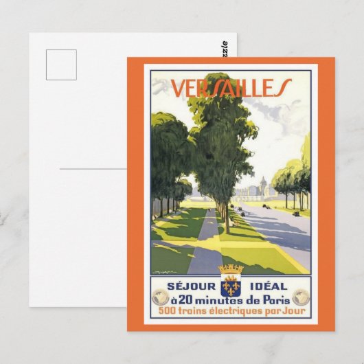  Versailles Palace Castle Paris Reizen Briefkaart (Voorkant / Achterkant)