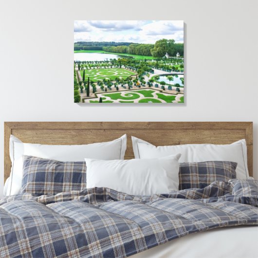 Versailles Palace Gardens uitzicht canvas print (Insitu (Slaapkamer))