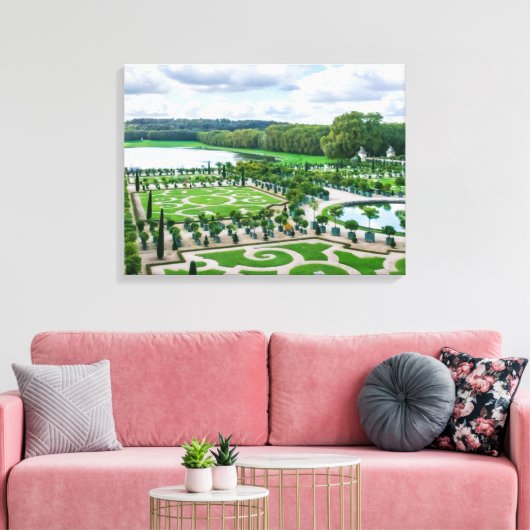 Versailles Palace Gardens uitzicht canvas print (Insitu (Woonkamer))