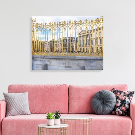 Versailles Palace gouden leuningen canvas print (Insitu (Woonkamer))