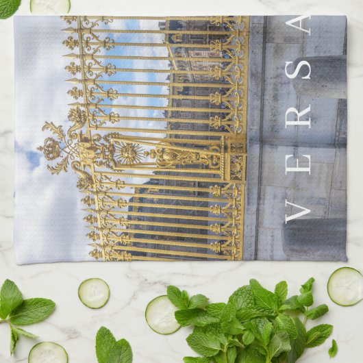 Versailles Palace leuningen uitzicht theedoek (Gevouwen)