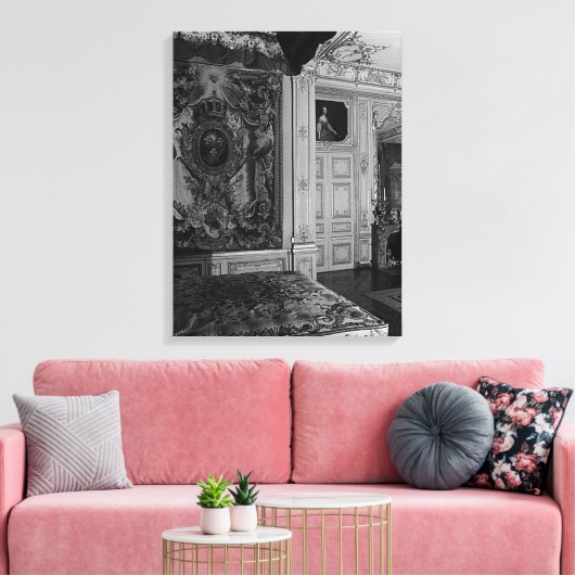  Versailles Palace Louis XV Bed Canvas Afdruk (Insitu (Woonkamer))
