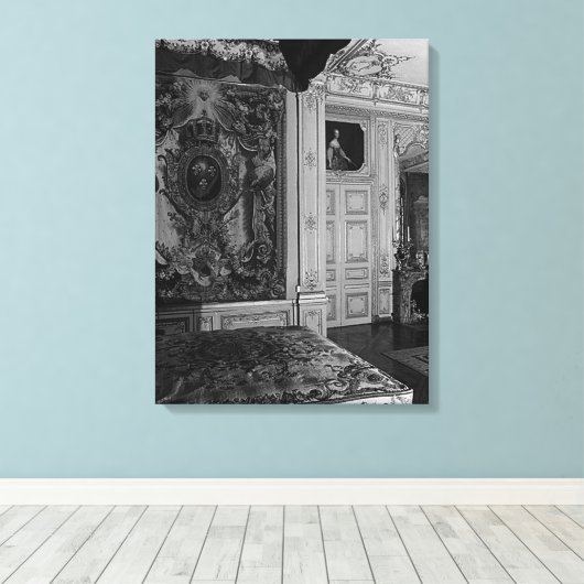  Versailles Palace Louis XV Bed Canvas Afdruk (Insitu (Houten vloer))