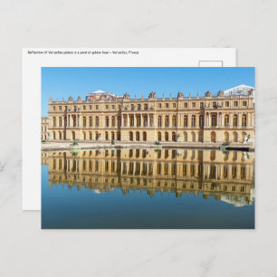 Versailles paleis en reflectie in een vijver briefkaart