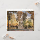 Versailles Park in het najaar (door Konstantin Som Kaart (Voorkant / Achterkant in situ)