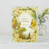 Versailles Peacock Garden Wedding of Event Kaart (Staand voorkant)