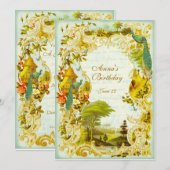 Versailles Peacock Garden Wedding of Event Kaart (Voorkant / Achterkant)