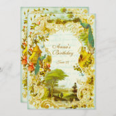 Versailles Peacock Garden Wedding of Event Kaart (Voorkant / Achterkant)