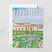 Versailles Photo Vintage Briefkaart (Voorkant / Achterkant)