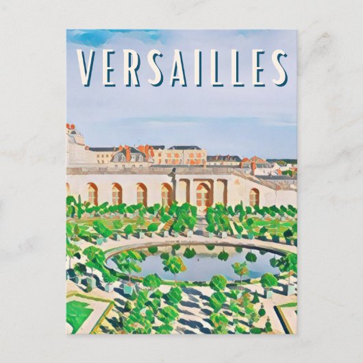 Versailles Photo Vintage Briefkaart (Voorkant)