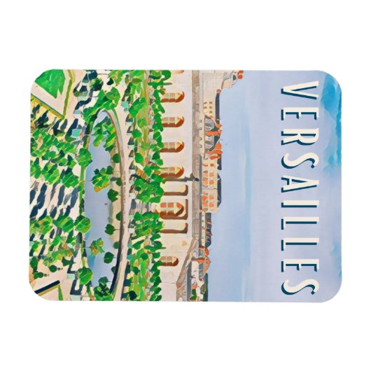 Versailles Photo Vintage Magneet (Horizontaal)