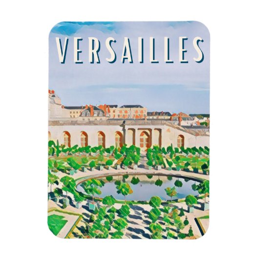 Versailles Photo Vintage Magneet (Verticaal)