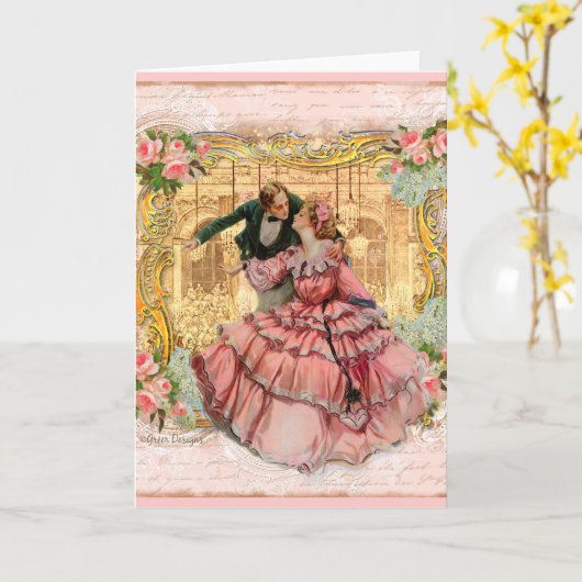 Versailles Romantische dans Kaart (Gele Bloem)