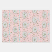 Versailles Strawberrys & Linten Roze Inpakpapier Vel (Voorkant)