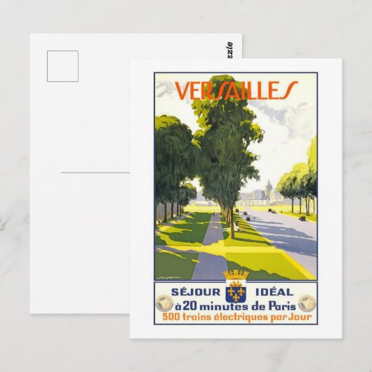  Versailles Travel Briefkaart (Voorkant / Achterkant)